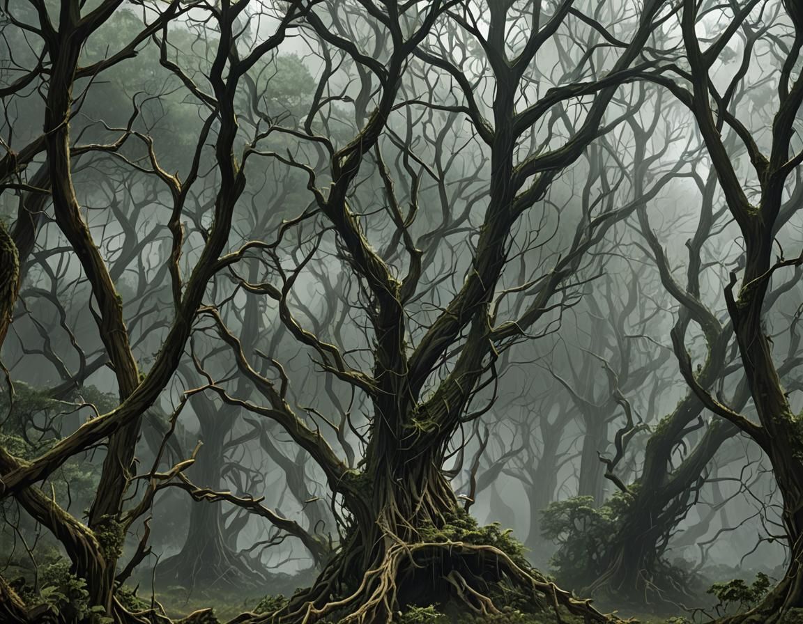 Mirkwood Forest Thunderstorm with Spiderwebs and Dol Guldur