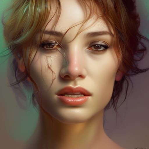 Hyperrealistic Portrait of a Woman in Digital Art Style