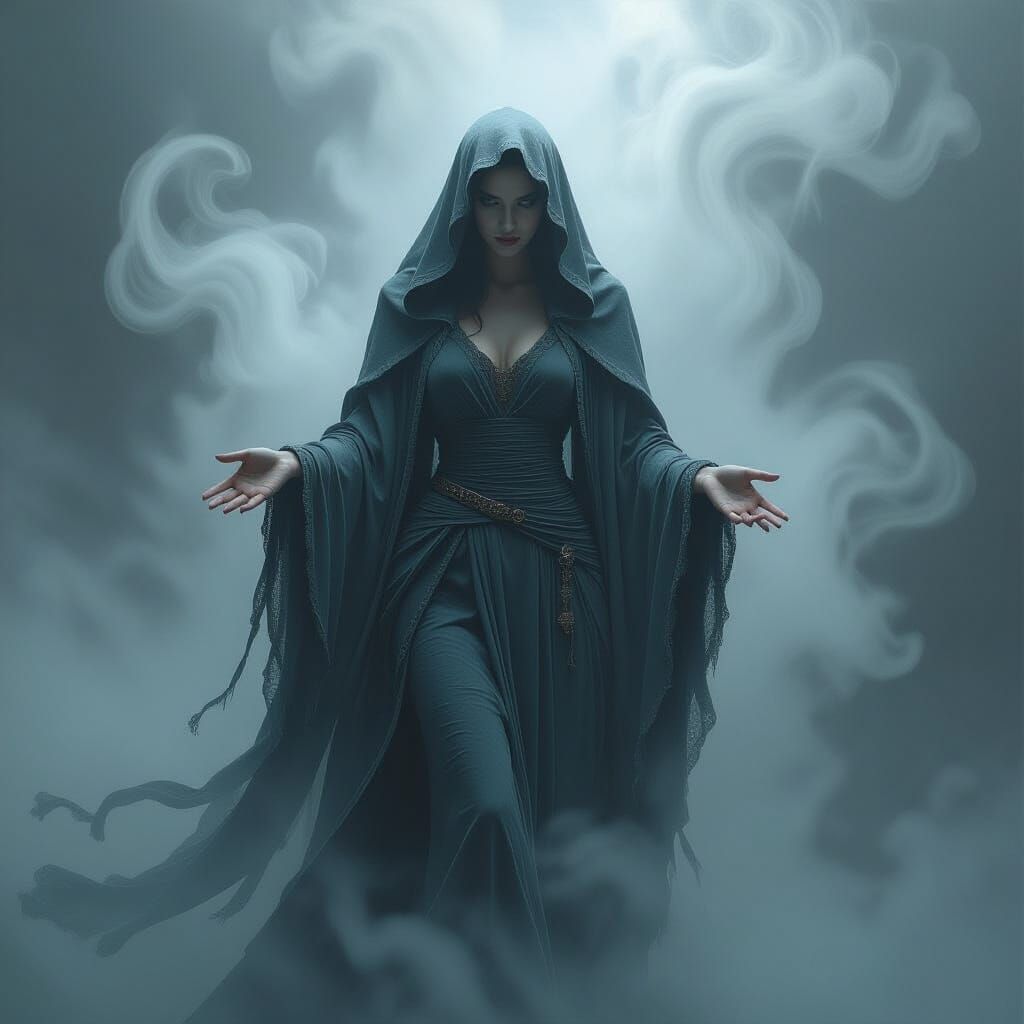 Ethereal Enchantress in Dark Fantasy Style