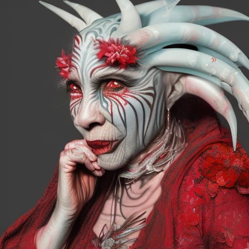 La Chupacabra with Horns: Detailed Digital Art