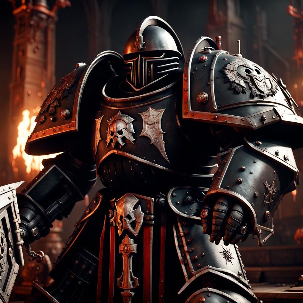 Black Templars and Imperial Knight in 3D