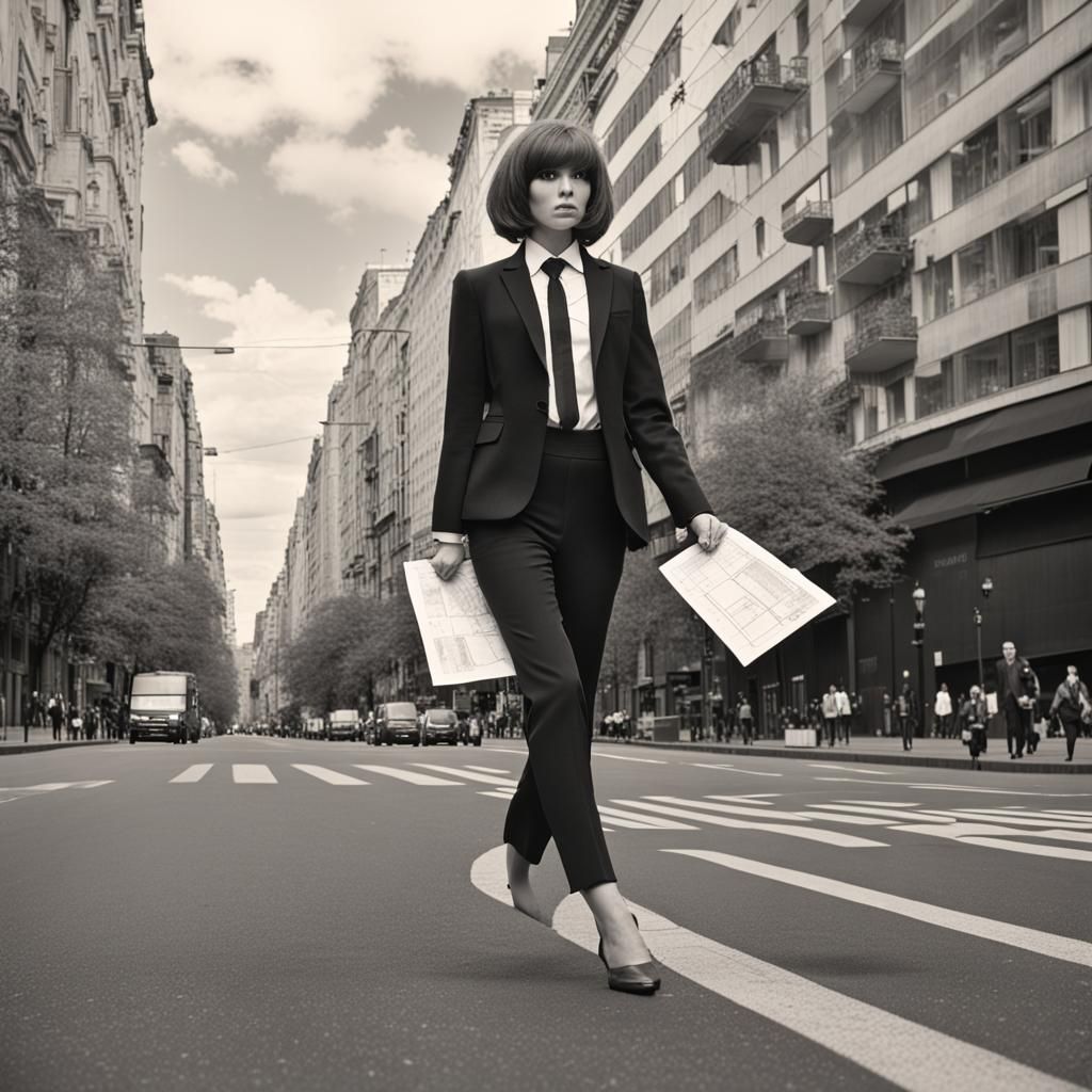 Confident Crossdresser in Business Suit