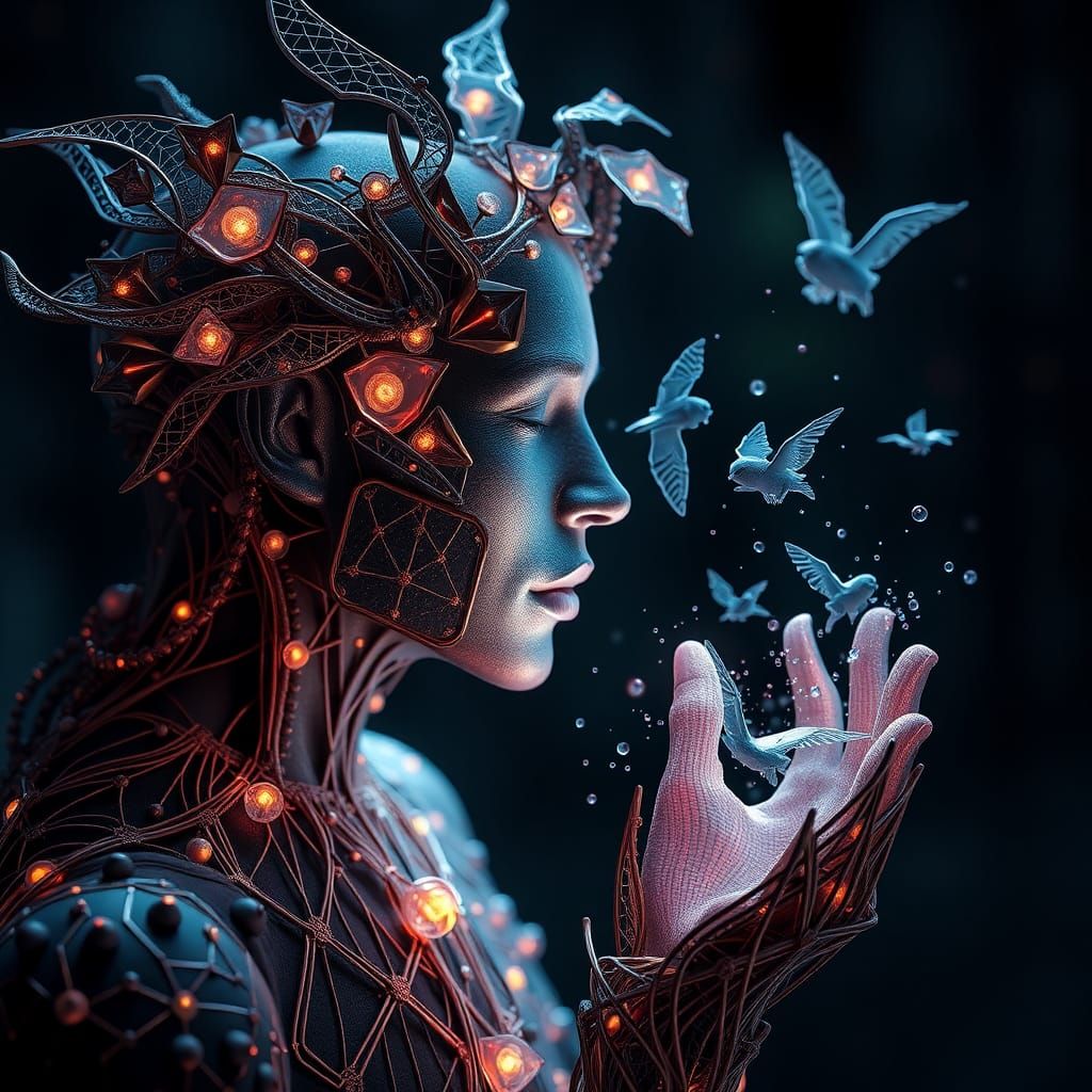 Whimsical Fairytale Biometric Engineer in Detailed CGI