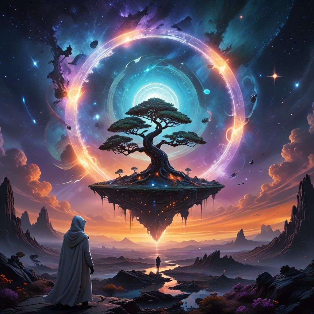 Bioluminescent Bonsai Stargate on Alien Planet