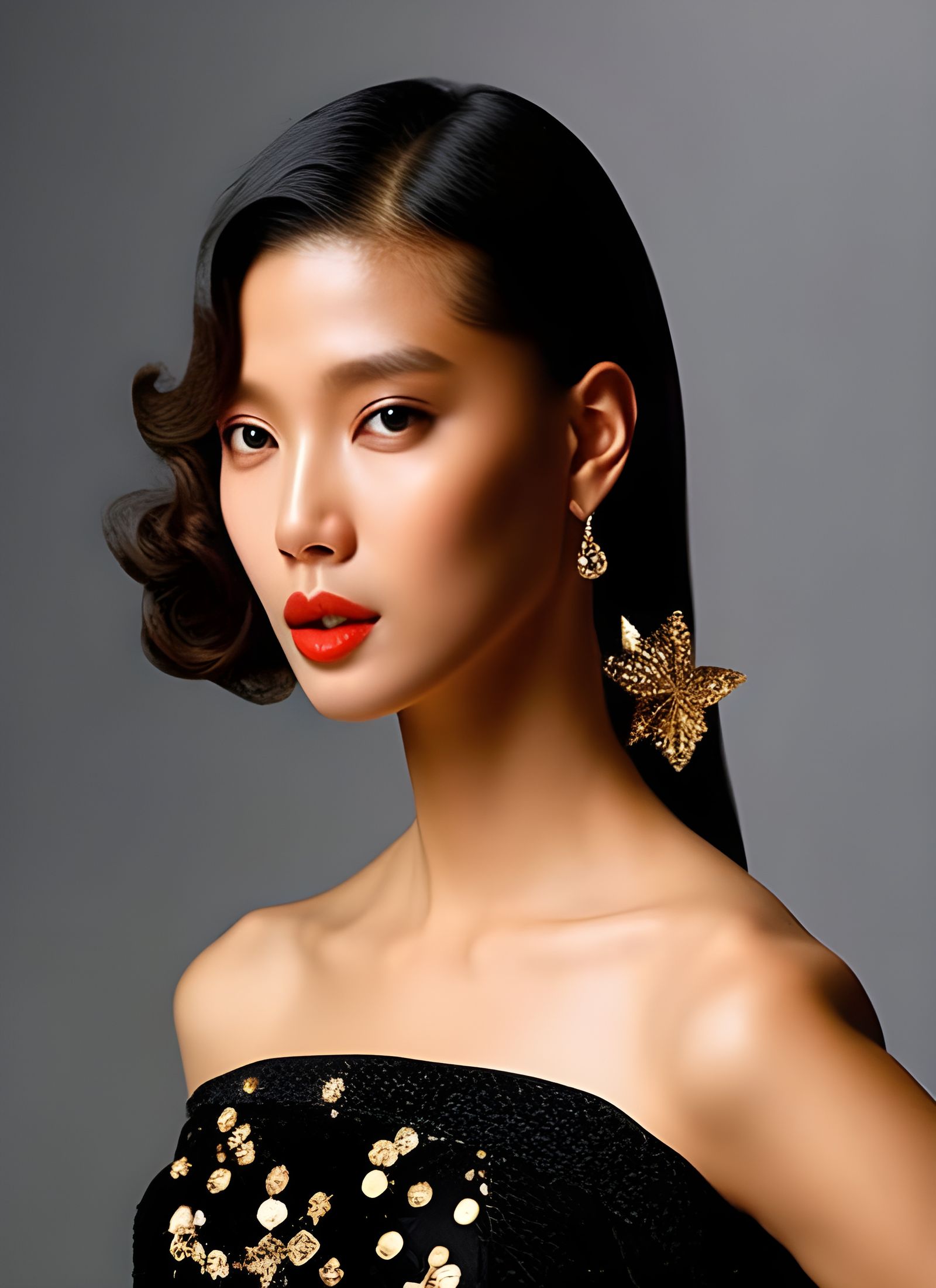 Cafe Scene Portrait in Classic Film Style