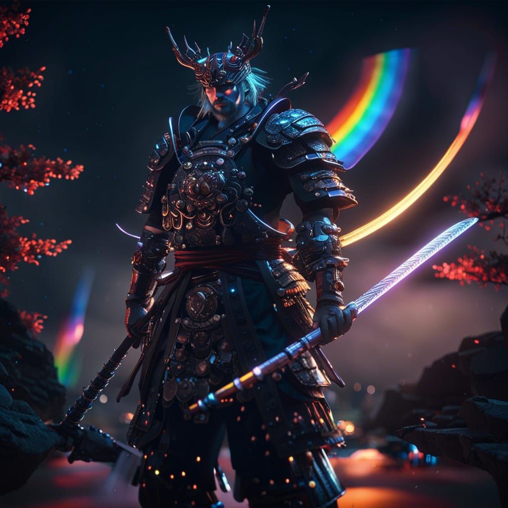 William from Nioh with Odachi in Mecha Style