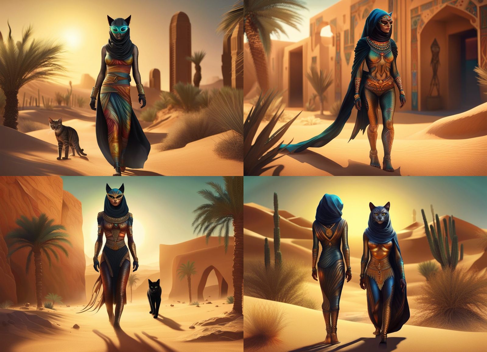 Feline dessert beings