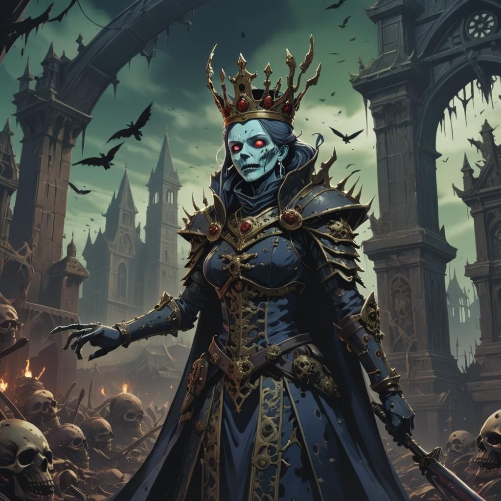 Queen of Plague: Horror Manga-Style Illustration