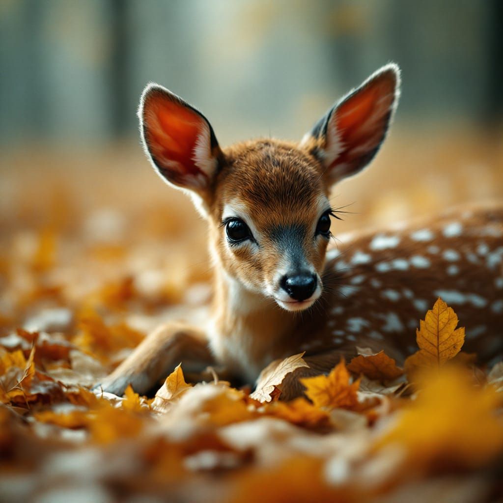 Serene Fawn in Autumnal Light