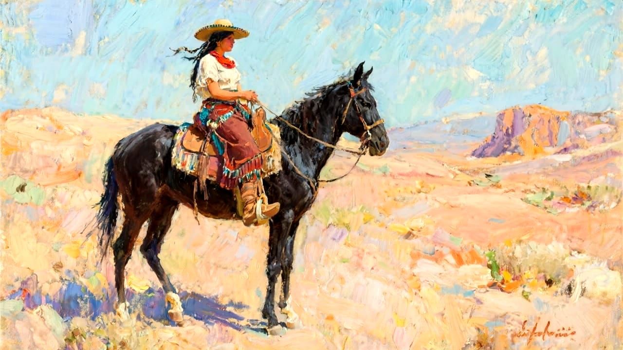 Mexican Bandit on Mule as Impressionistic Oil Painting