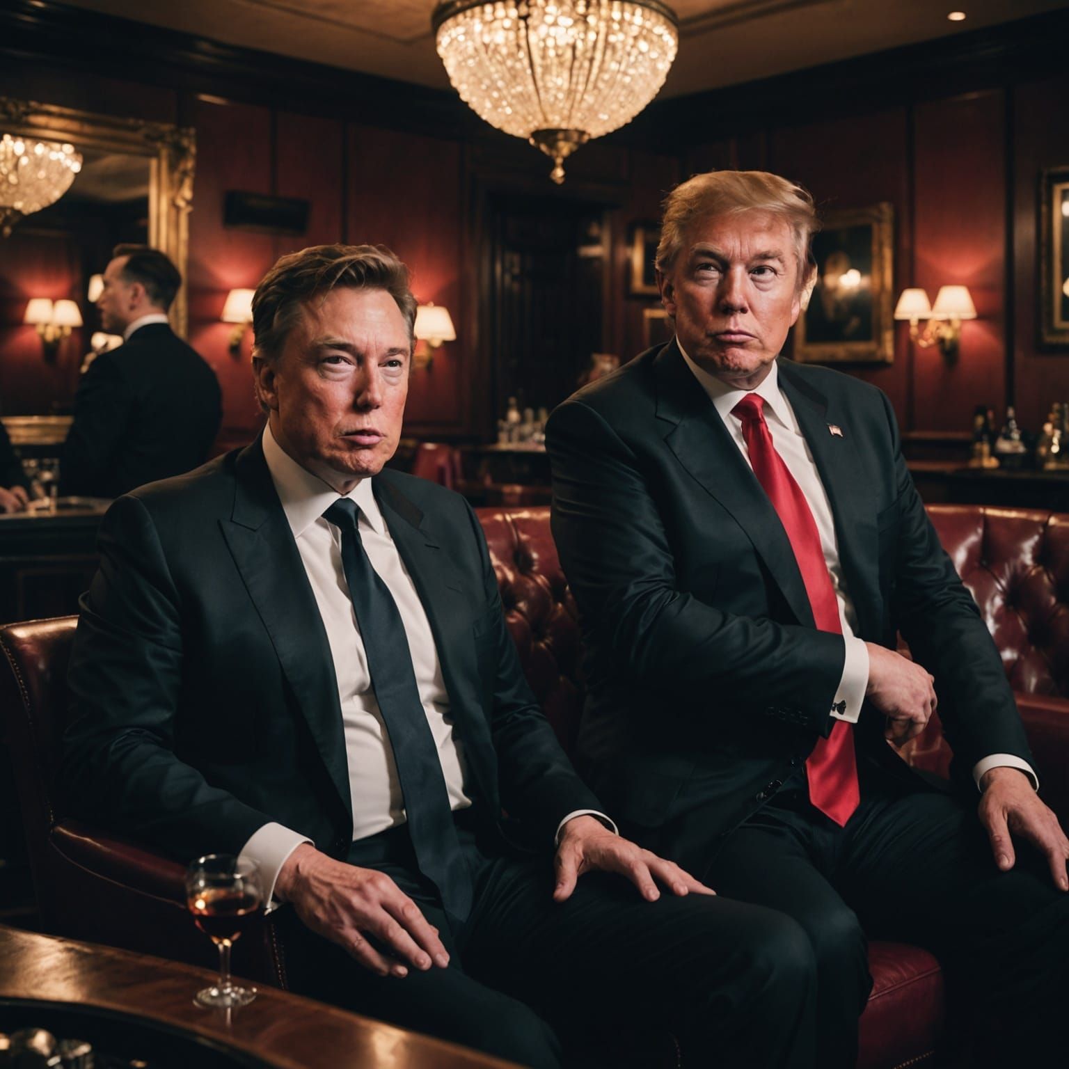 Donald Trump and Elon Musk in a Club