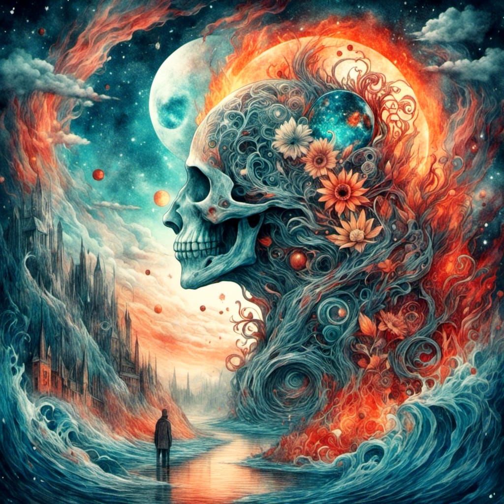 Winter Fire: A Bleeding Watercolor Fantasy