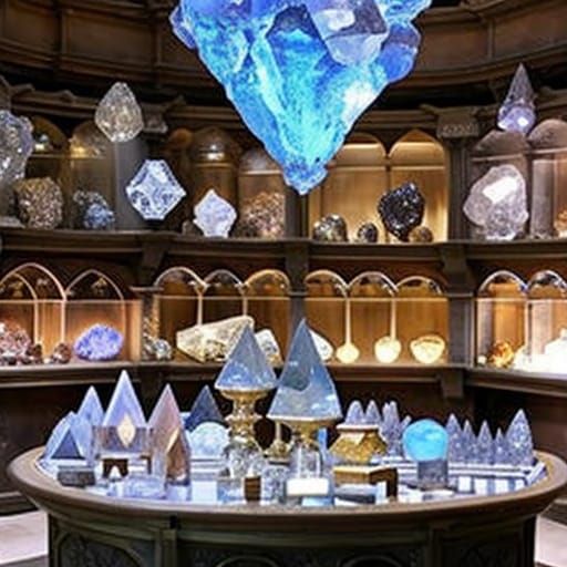 Fantasy Crystal Shop with Renaissance Architecture