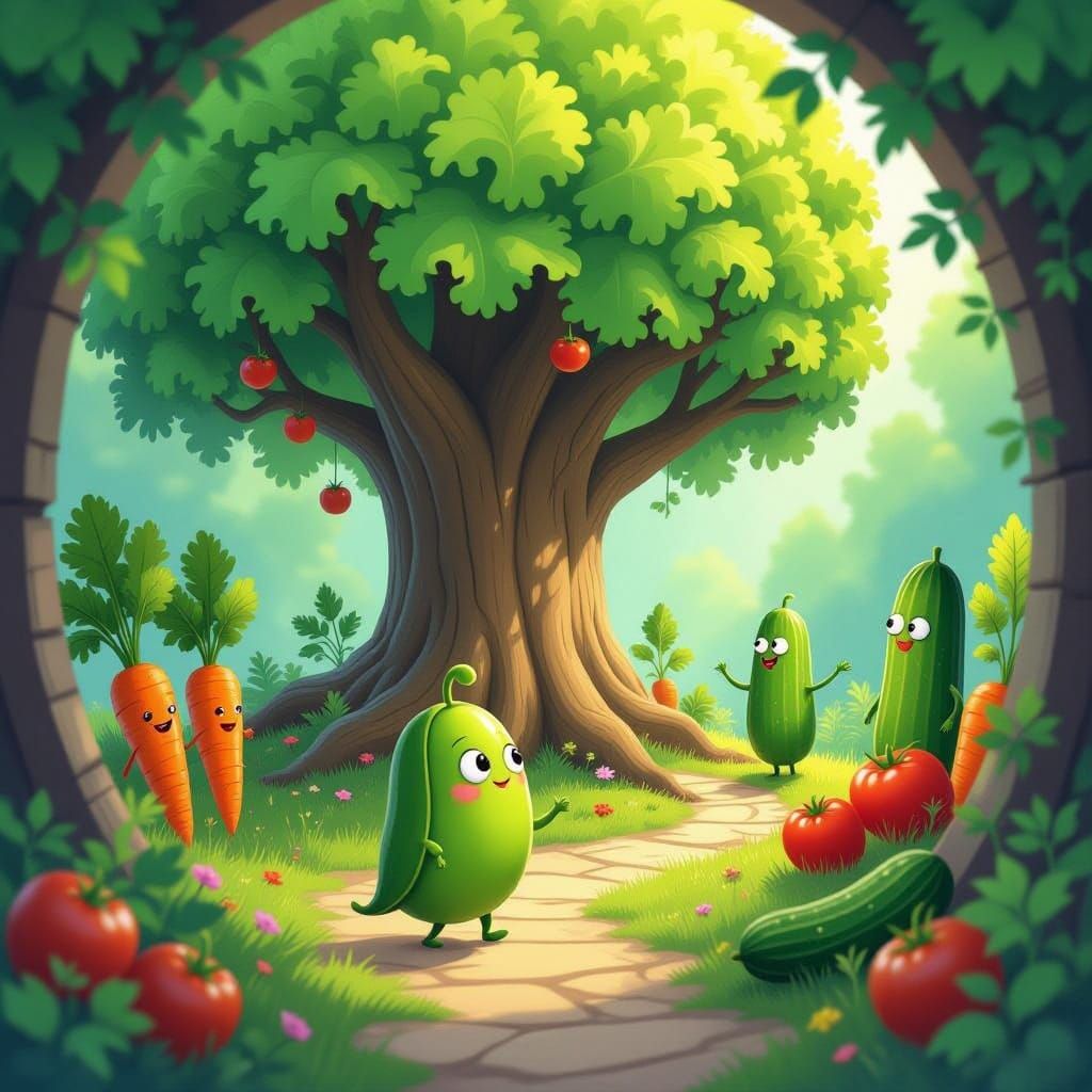 Whimsical Paradise of Vegetables in Verdantville