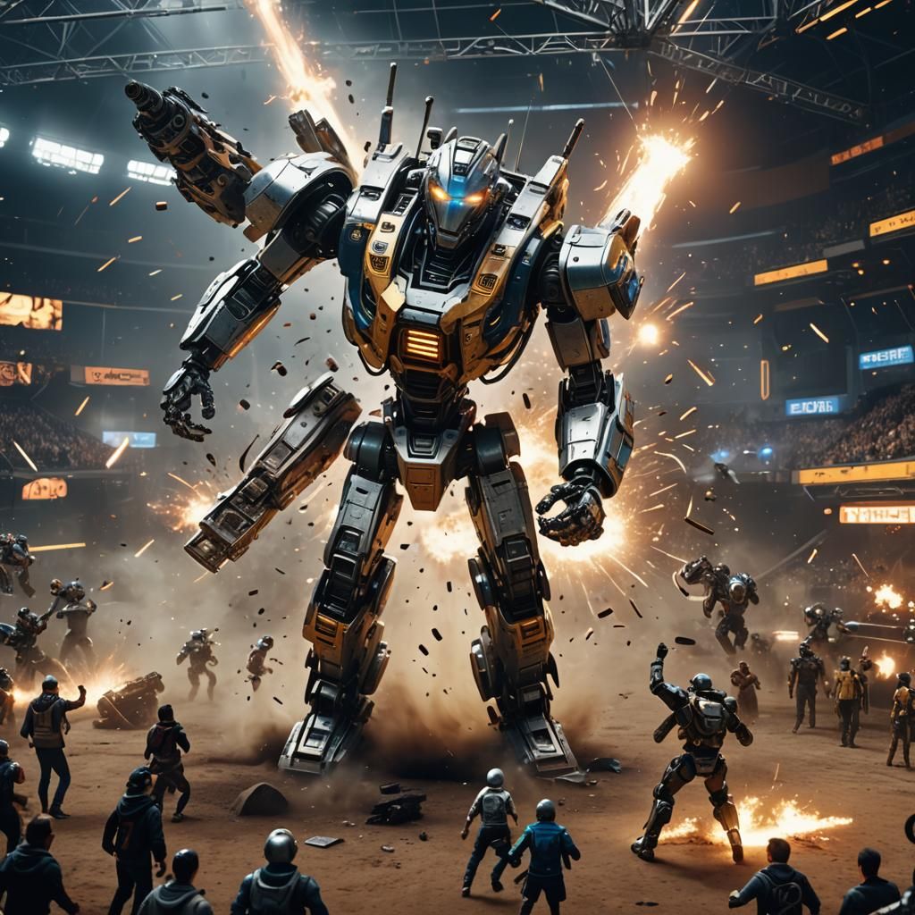 Robot Combat Arena: Spinning Disk Carnage in 8K