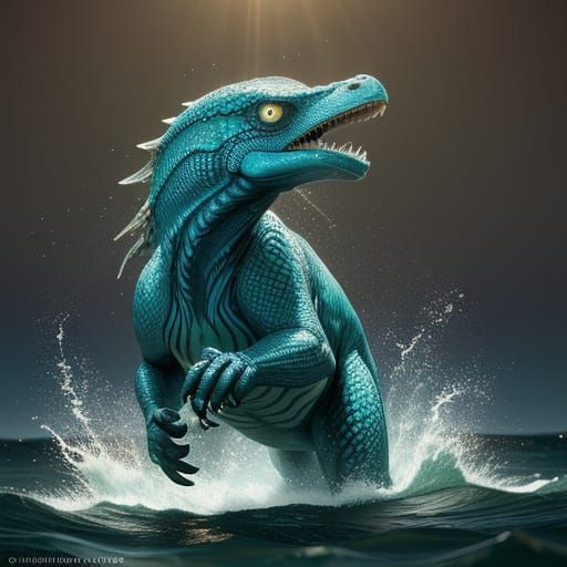 Epic Cinematic Moment: SCP-HYDRO-2 Emerges from the Depths