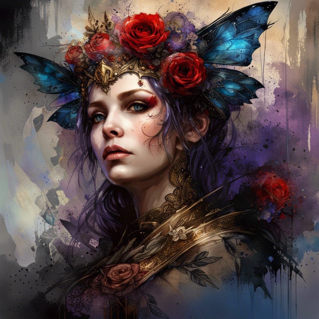 Enchanted Gothic Fairy Queen in Dark Fantasy Style