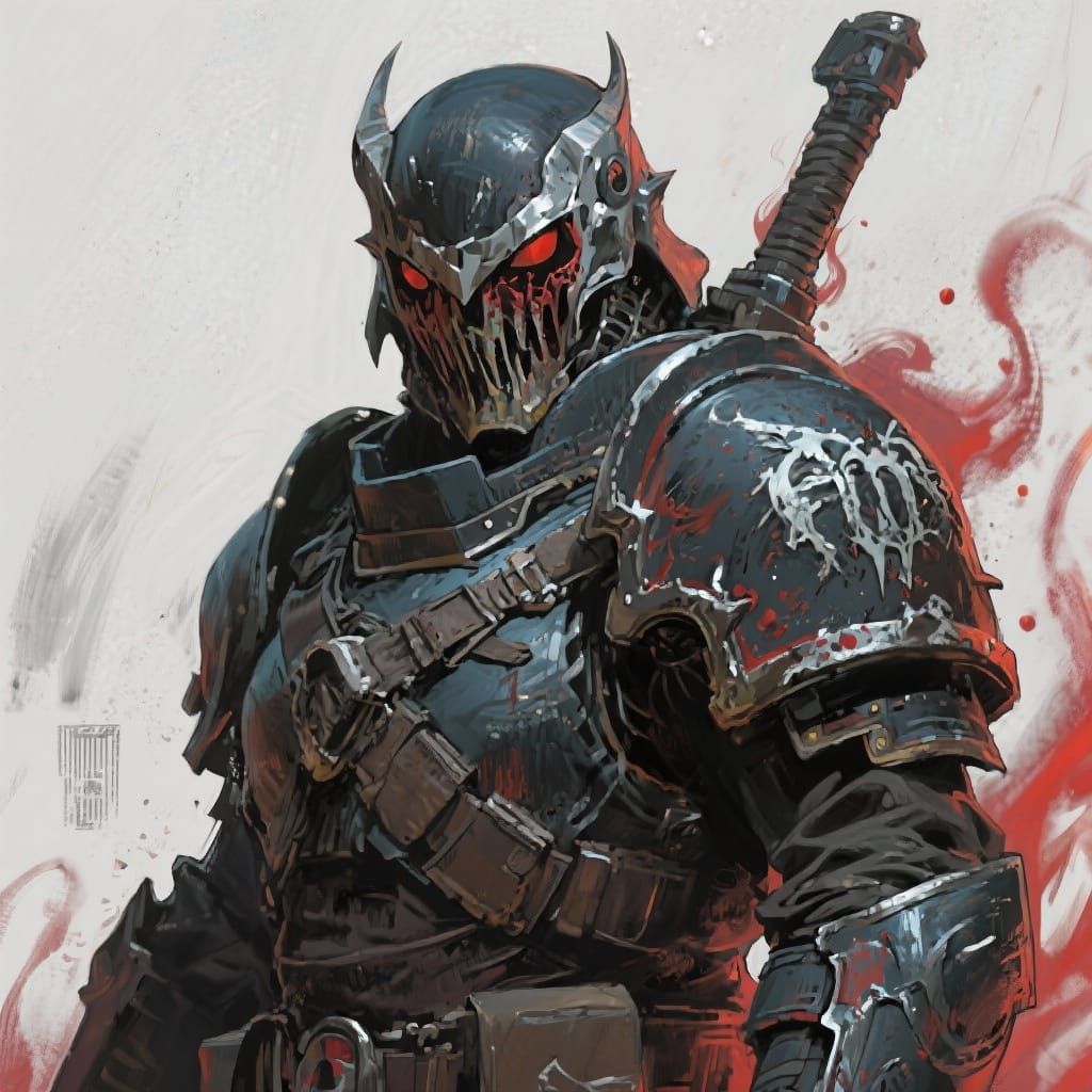 Grimdark Aesthetic Realized in Airbrush Art