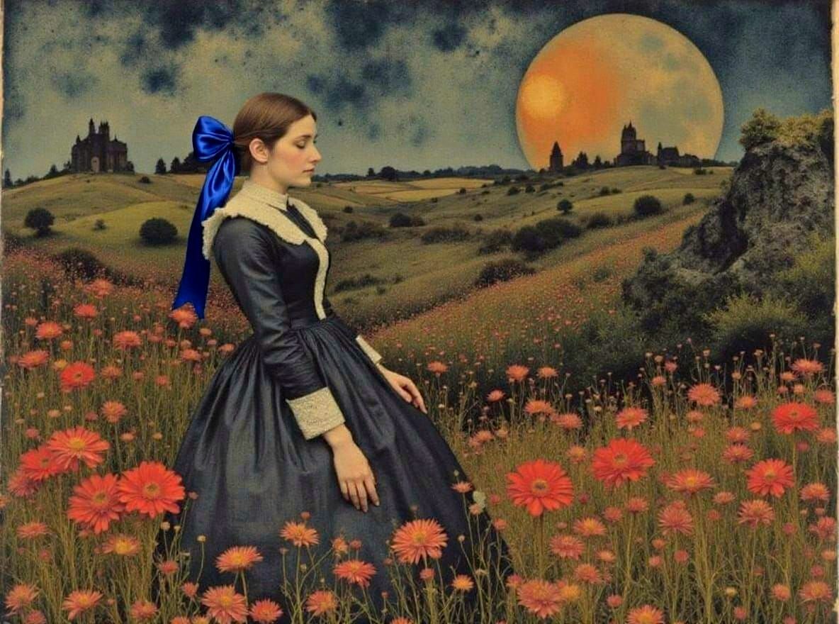 Alice in Wonderland Whimsical Baroque Illustration