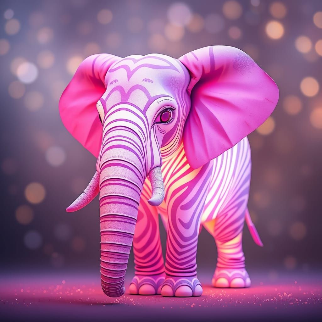 A Stripped baby Elephant