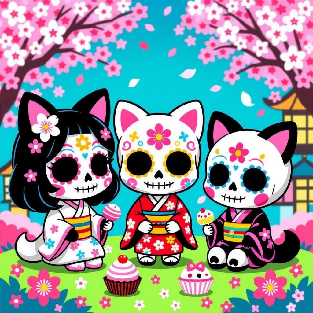 Kawaii Sugar Skulls & Sweets in UK Celebration