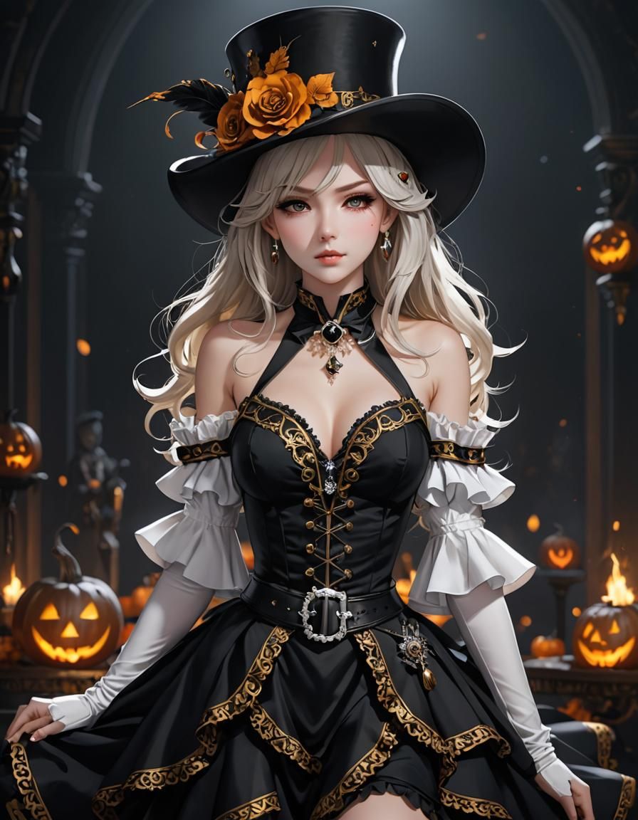 Ringmaster in Ruffle Dress: 3D Anime Art