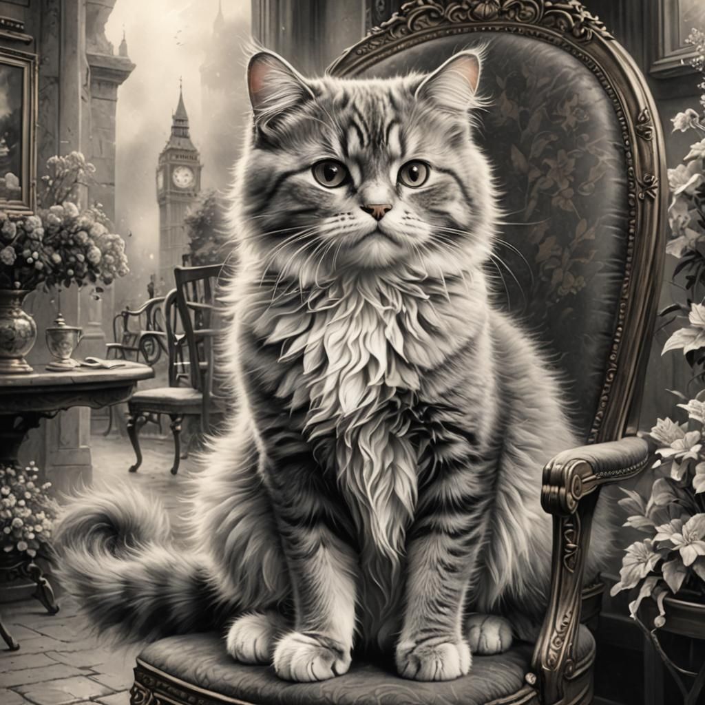 Cute cat cute cat where have you been, I’ve been to London t...