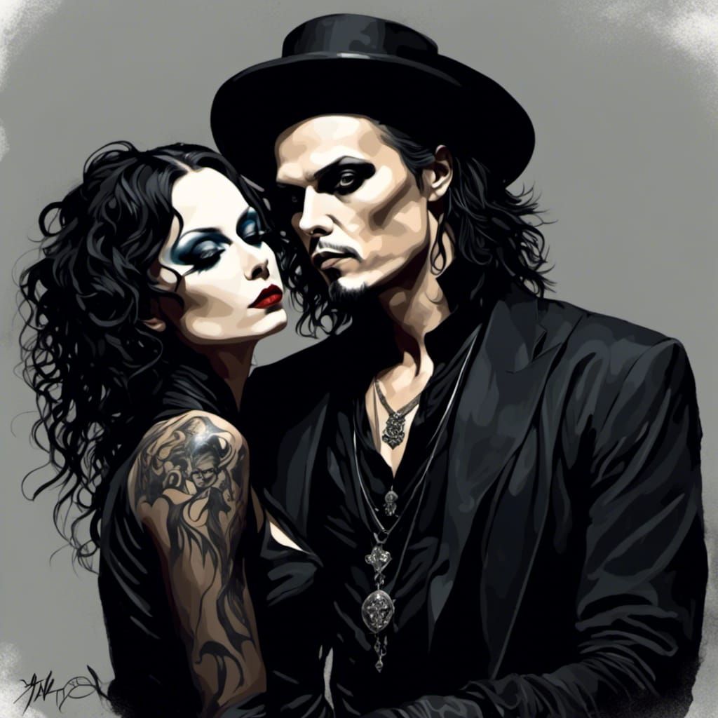 Gothic Poison Girl in Ville Valo Style