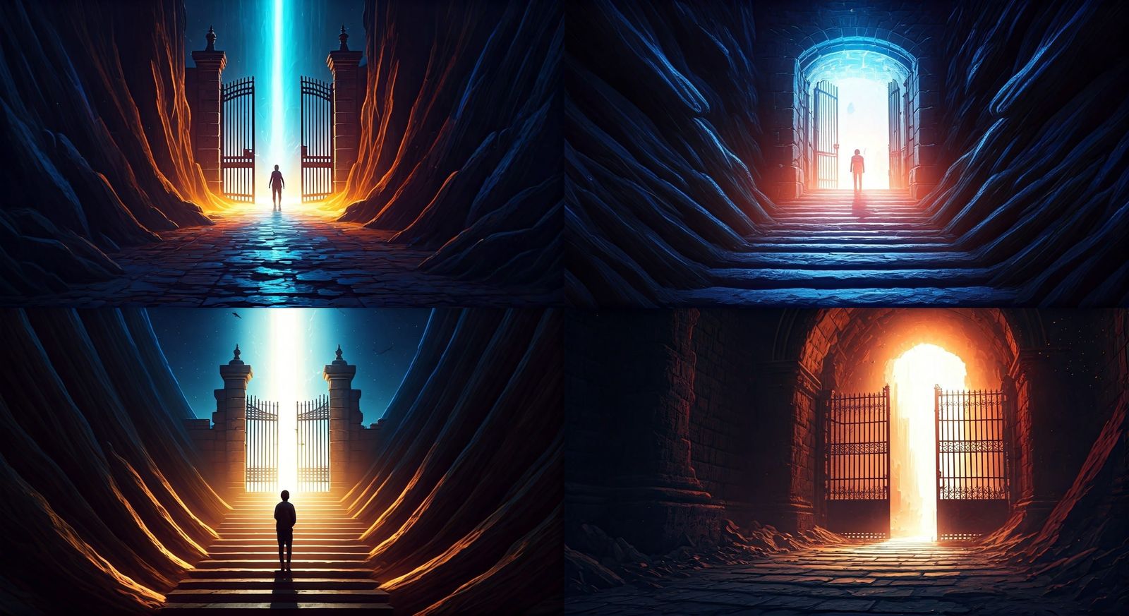 Surreal Path to Freedom Guided by Radiant Light