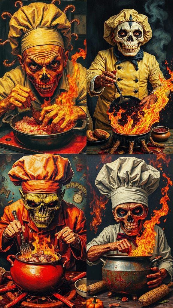 Frenzied Voodoo Chef in a Psychedelic Kitchen