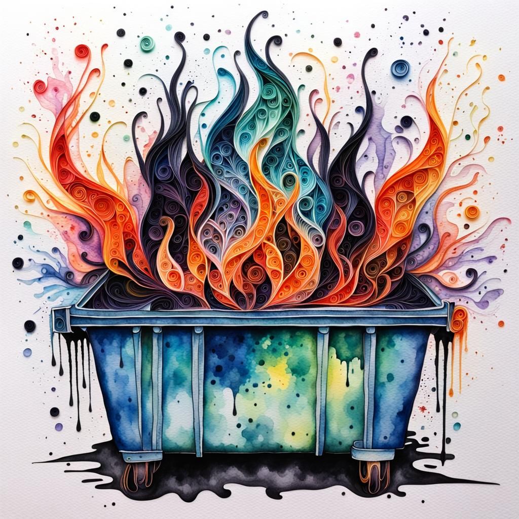 Dumpster fire on ink