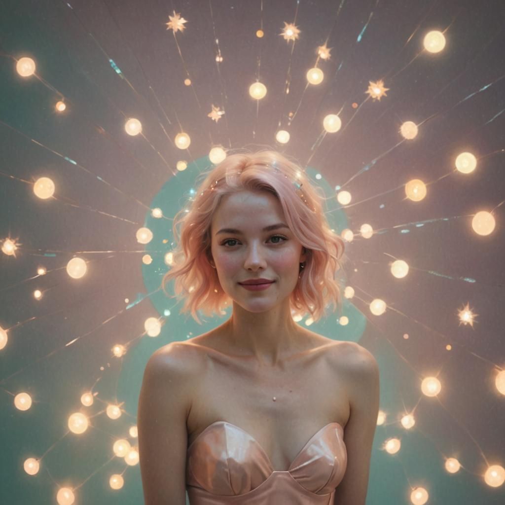 Sparkling Woman Portrait in Tonalist Style