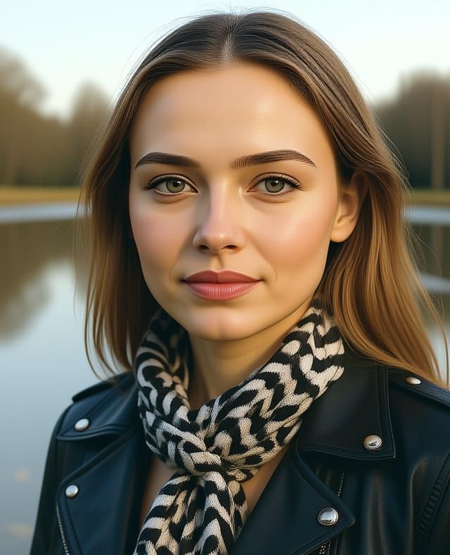 Editorial Portrait of a Model on City Bridge