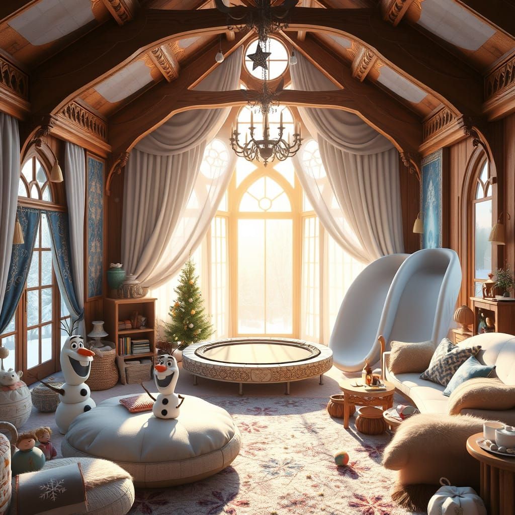 Enchanting Winter Wonderland Manor in Whimsical Norwegian St...