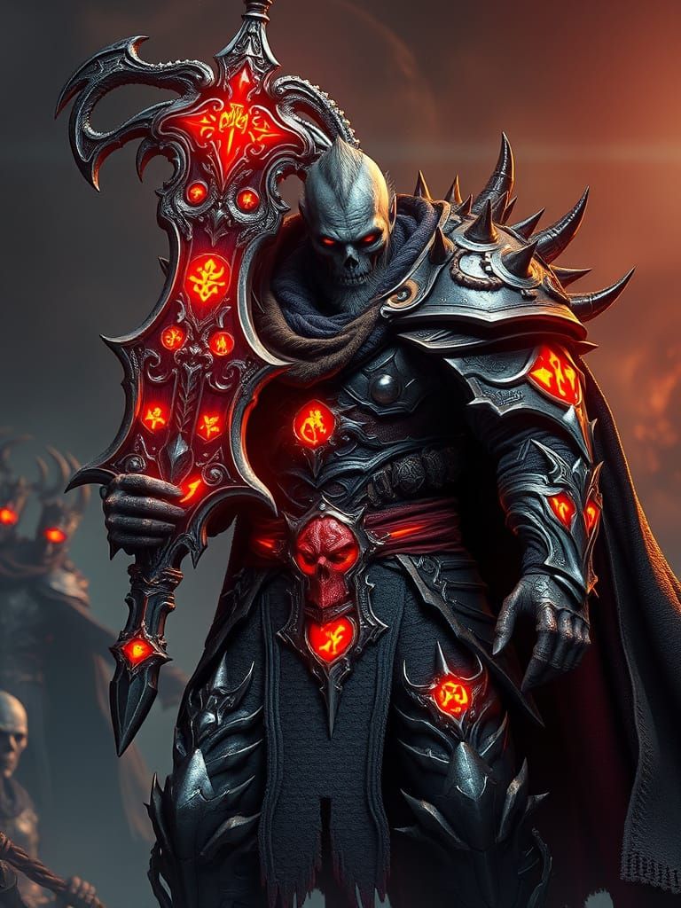 Epic Undead Warrior in Dark Fantasy Kingdom