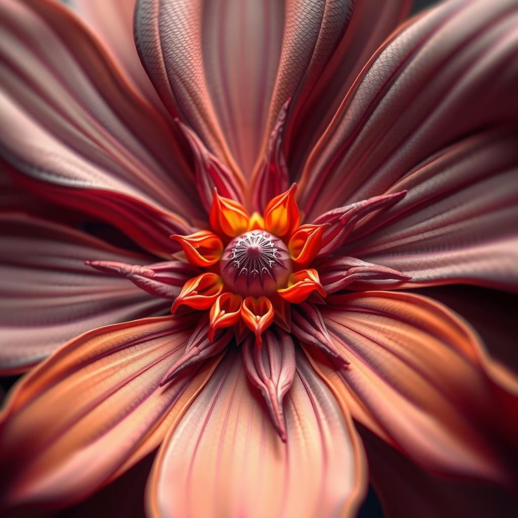 Intricate Fractal Flower in Detailed Matte Painting