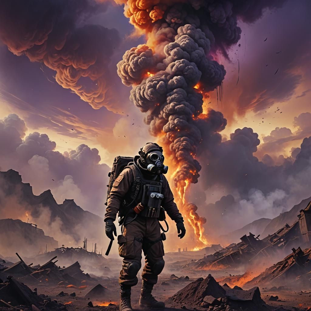 Earth in Wasteland: Dramatic Matte Painting