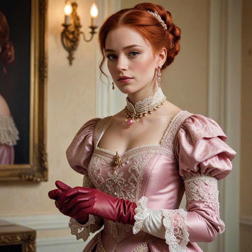 Victorian Lady Portrait in Oil Painting Style