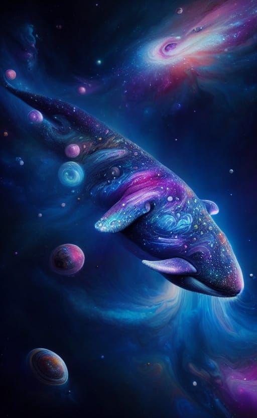 Cosmic Whale Nebula Swims Through Starry Void