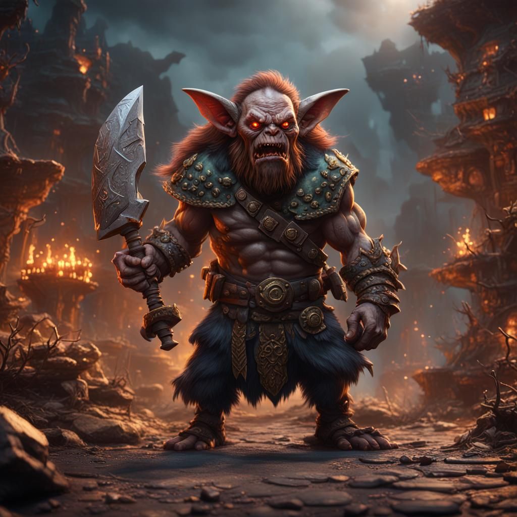 Gremlin Barbarian Fantasy Concept Art