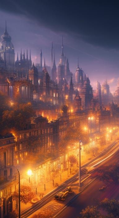 Dreamy Ancient Greek City in Fairycore Style