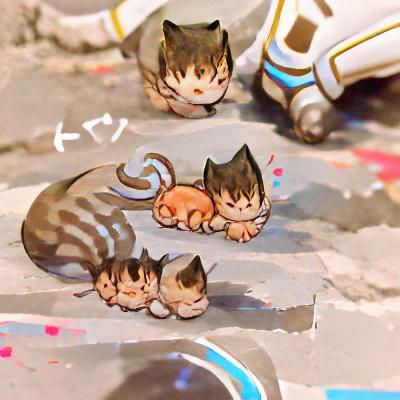 Cute Kitten Image Generated by AI