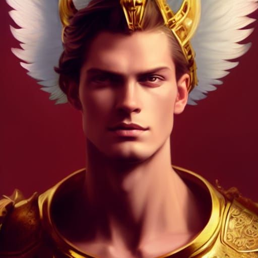 Angelic Prince of Heaven with Gold Accessories