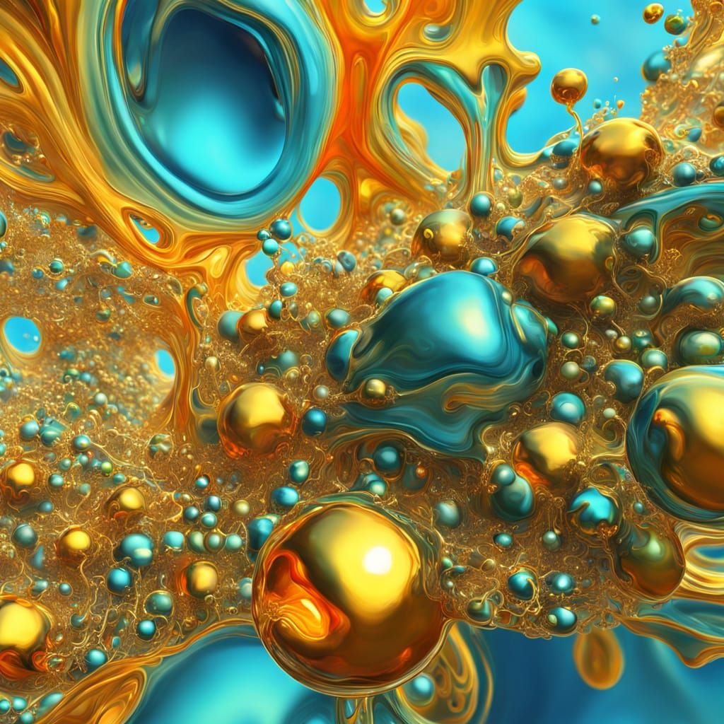 Surreal Beta Endorphin Molecule in Salvador Dali Style