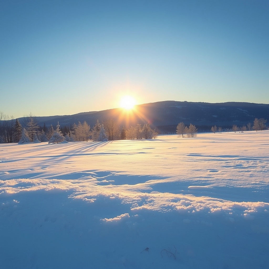 Icy Winter Sun in HDR