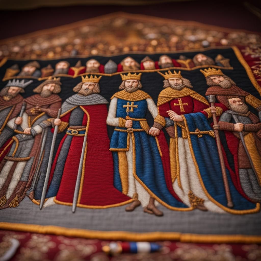 King Arthur Tapestry: Embroidered Knights of the Round Table