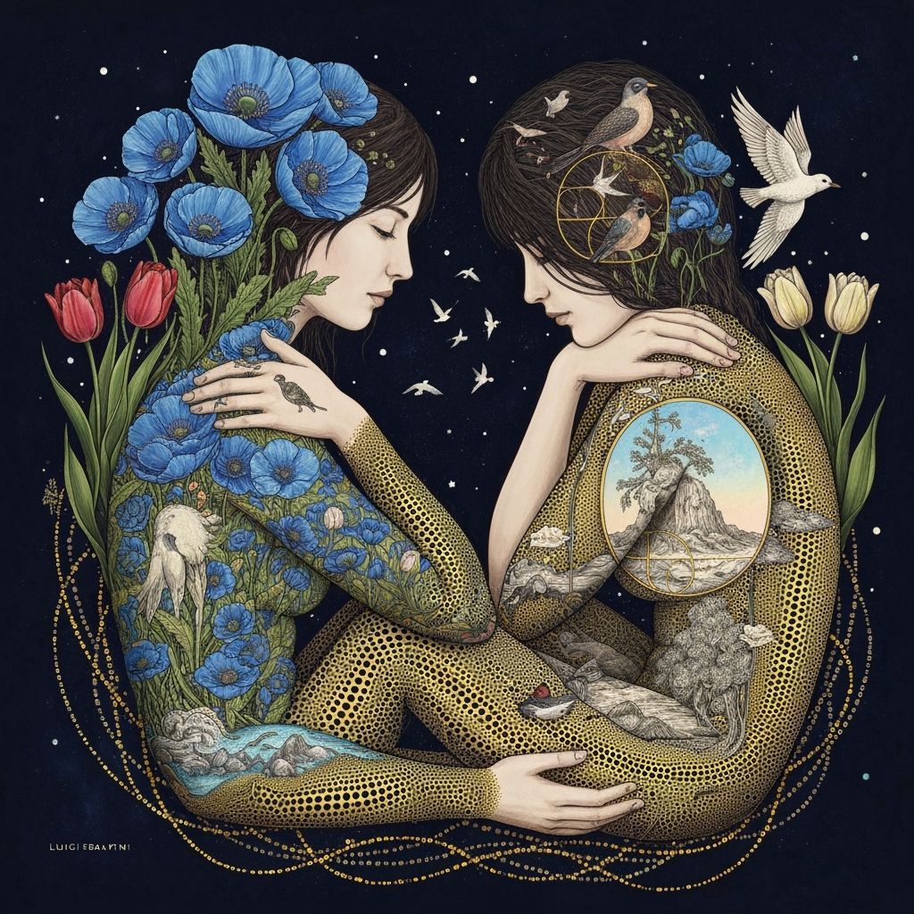 Female Form Intertwined with Nature in Dreamlike Concept Art