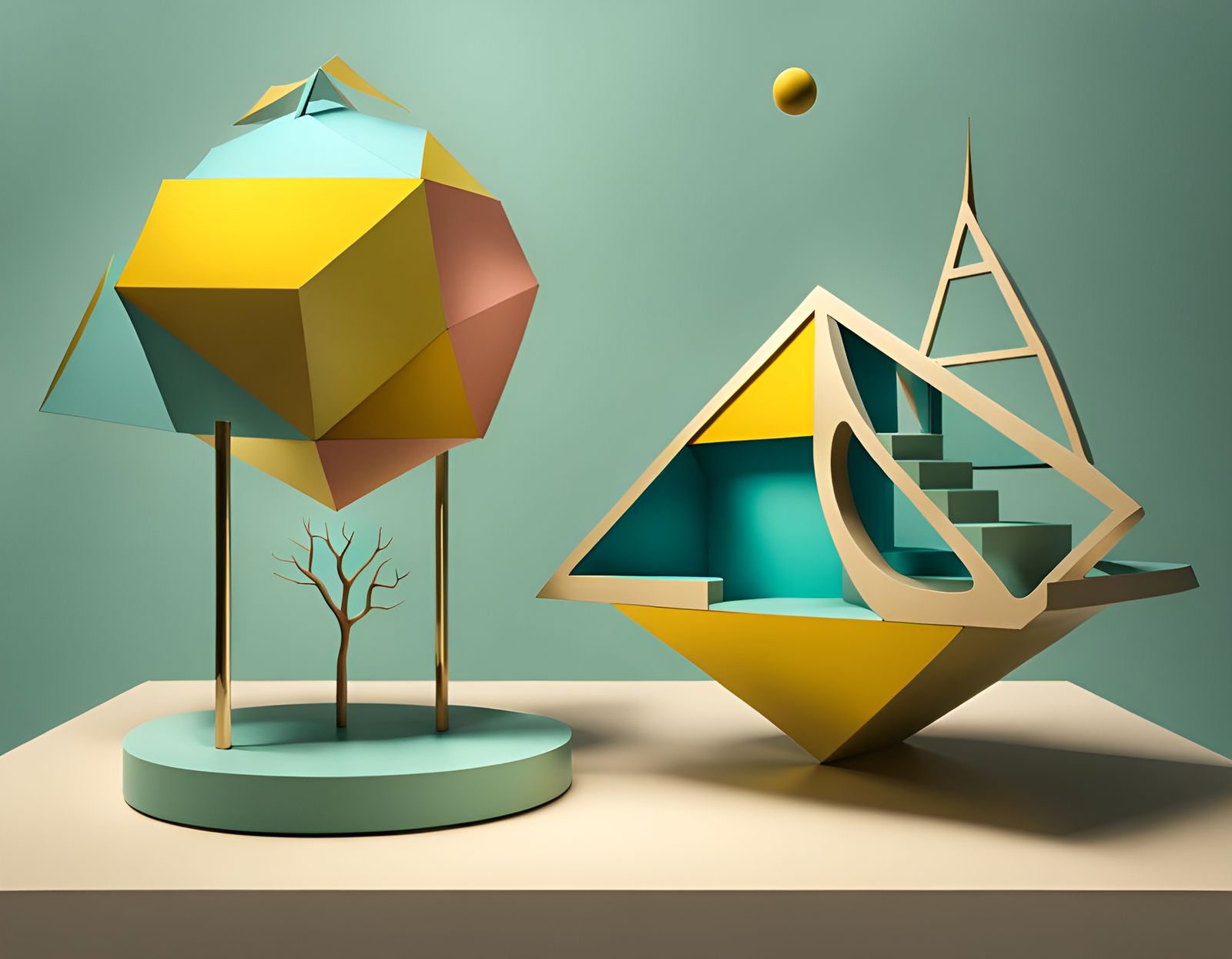 Surreal Dreamscape Inspired by Dalí and Escher