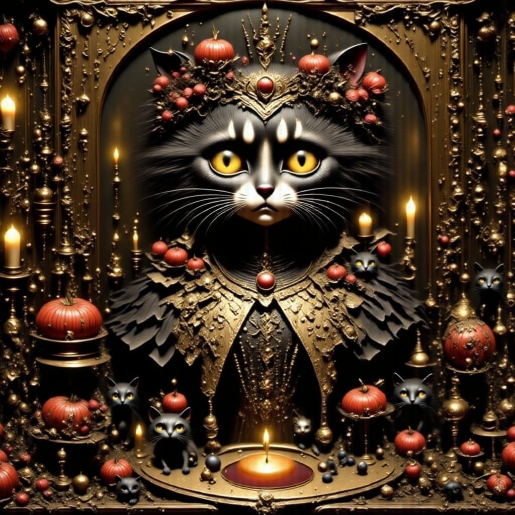 Chibi Cat with Big Eyes