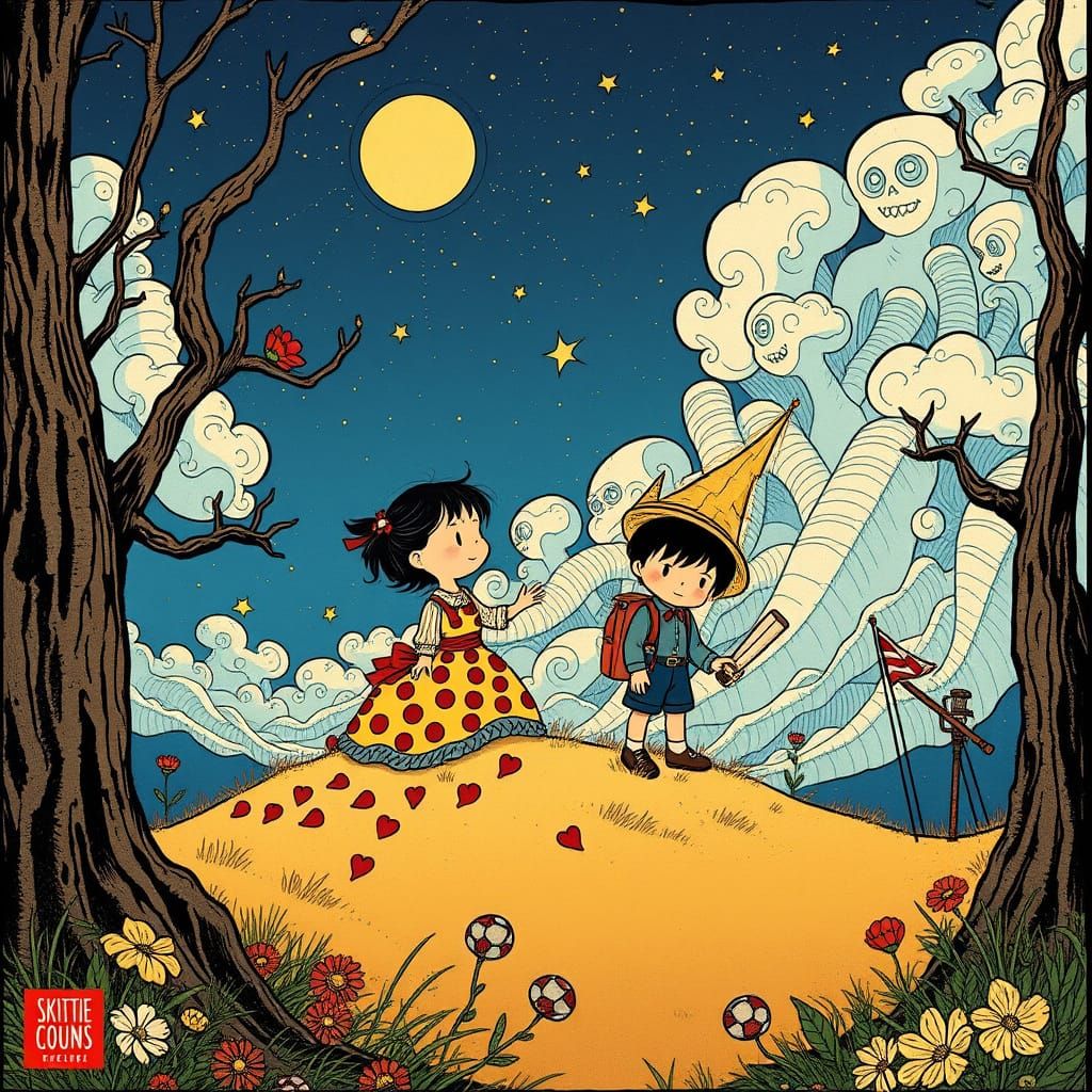 Dynamic Character Art with Bold Colors